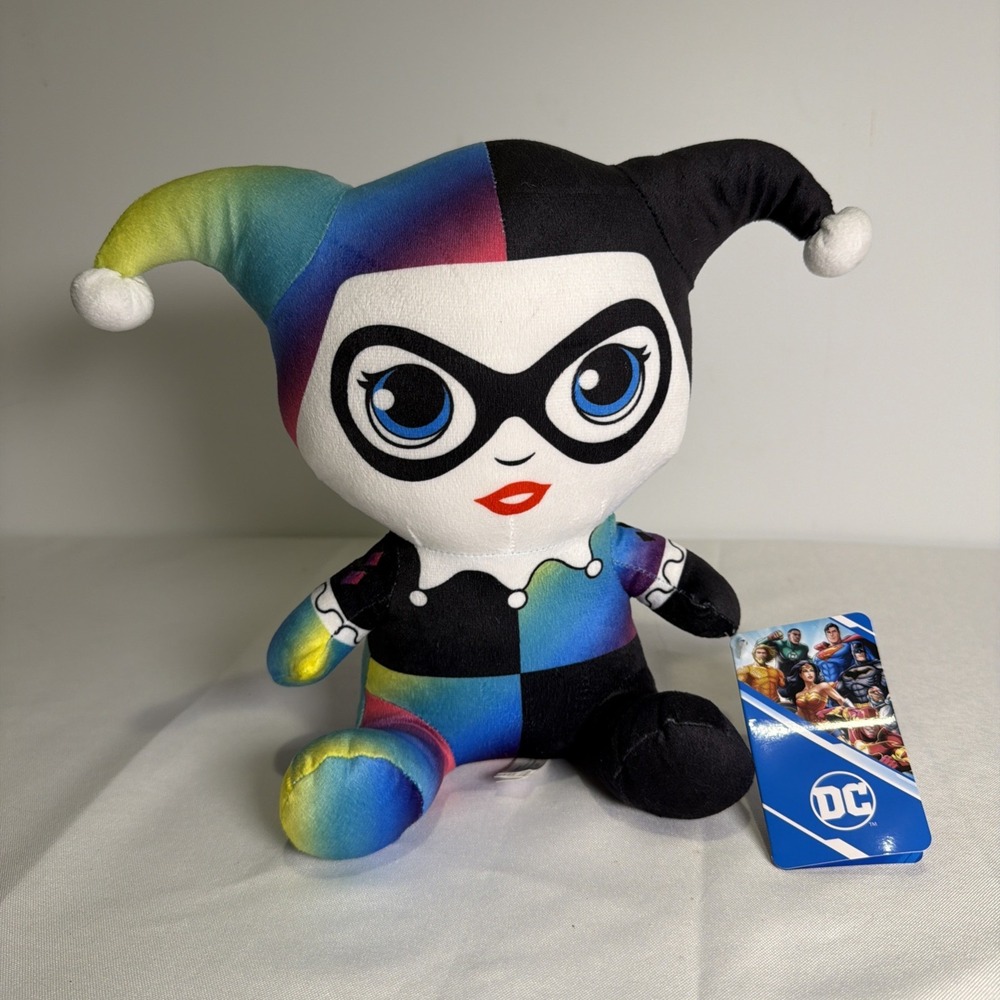 Justice League Gradient Super Hero Stuffed Doll Harley Quinn 10" Plush DC Comics